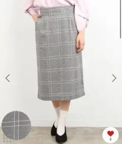 ロペピクニック　カラーチェックAラインスカート　36