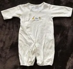 petit main 動物刺繍ロンパース　お揃いのスタイ付き