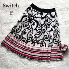 Switci By Arch◇切替　フレアスカート　ボーダー　ペイズリー　黒のサムネイル
