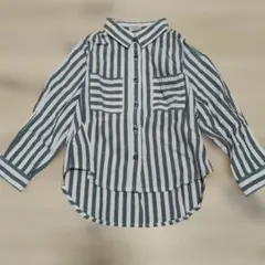 【BACK NUMBER KIDS】ストライプ長袖シャツ　100cm