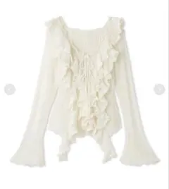 SNIDEL ラッフルデザインニットプルオーバー セットSWNT255136
