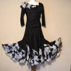 社交ダンス　衣装　上下セット　トップス・スカートセットアップ　モダン　ラテン