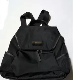 《agnes b.》 ナイロン×レザー リュック ポーチ付き　ブラック