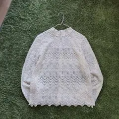 スローブイエナ　チュール刺繍ブラウス