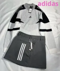 専用様　未使用　adidas モックネックセーター　スカート　セットアップ