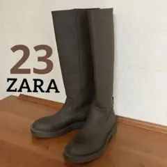 【美品】✨ZARA✨ブラウン ロングレインブーツ36タグ付