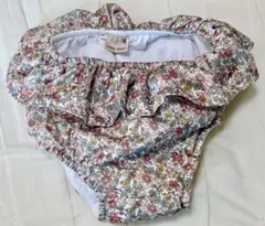 プティマイン　花柄フリルベビー水着　おむつ