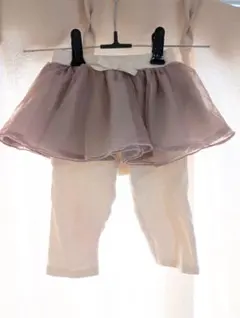 プティマイン　チュールスカート付きレギンス 70