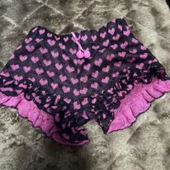 ハート模様フリルショートパンツ