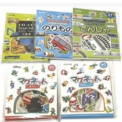 ディズニー マグネット すうじ アルファベット 英字 くるま のりもの でんしゃのサムネイル