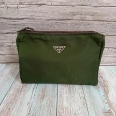 PRADA プラダ ポーチ コスメポーチ 小物入れ ナイロン グリーン