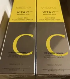 【新品未開封】MISSHA ビタシープラス 泡マスク洗顔 140ml ２セットのサムネイル