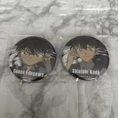 名探偵コナン　黒鉄の魚影　缶バッジ　工藤新一　江戸川コナン