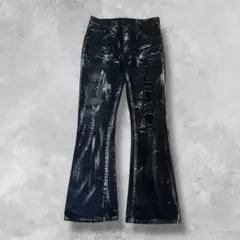 Japanese label design flare pants Y2K