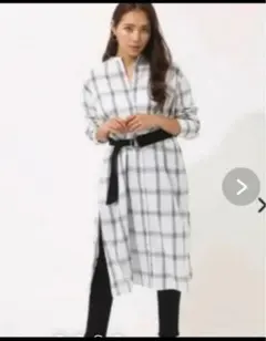 お値下げAZULbymoussyチェックシャツワンピース長袖