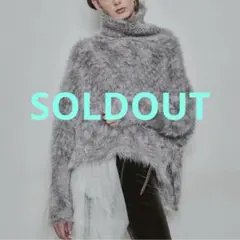 専用出品／カラー様／／／新品MIXフェザーヤーンボリュームタートルニット