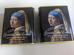 サクマドロップス フェルメール展 真珠の耳飾りの少女 缶入りキャンディ2個セット