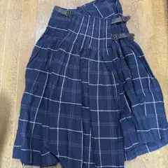 最終価格❣️ジャーナルスタンダード‼️チェック柄 麻100%巻きスカートのサムネイル