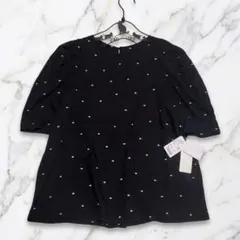 新品タグ付き FAVORI ドット刺繍ボリュームSV ブラウスのサムネイル