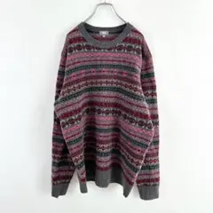 H221 UNIQLO フェアアイル柄 ニットセーター　ノルディック　2XL