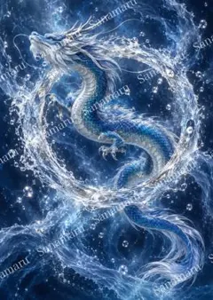 No.496 F3キャンバス 原画 龍神絵画 龍神様 青龍 開運絵画 龍の絵