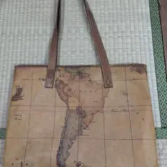 PRIMA CLASSE プリマクラッセ 地図柄 リアルレザートートバッグ