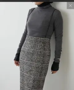 Whim Gazette ウィムガゼット グレンチェックロング タイトスカートのサムネイル