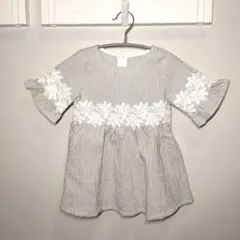 【未使用・タグ付き】BeBe ストライプ柄 ワンピース 90cm