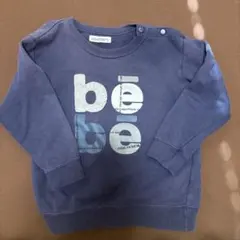 ＊Bebe＊サイズ95 ネイビートレーナー 肩ボタン付き