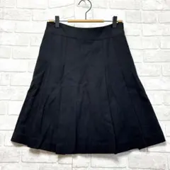 スコットクラブ スカート プリーツ M ブラック タック 着回し 上品 ウール混のサムネイル