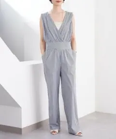 SHENERY ストライプカシュクールサロペットのサムネイル