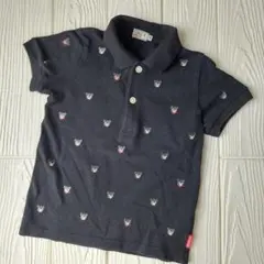 レア⭐DOUBLE.B ポロシャツ 半袖 ブラック100cm ミキハウス