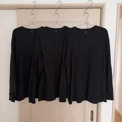 【美品】GU ヘビーウェイトクルーネックT(長袖) 3枚セット