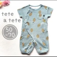 テータテート バースデイ 半袖ロンパース ツーウェイオール 50 60 70