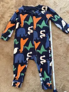 GAP 恐竜柄ロンパース ネイビー