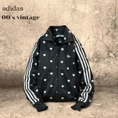 adidas アディダス ハート柄 トラックトップ ジャケット ブラック M