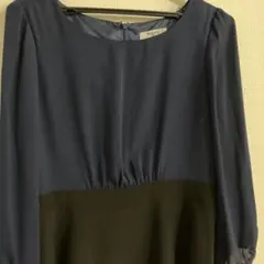 ネイビー　NATURAL BEAUTY BASIC Ｍサイズ ワンピース