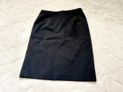 【美品】ブラック スーツ　膝丈スカート