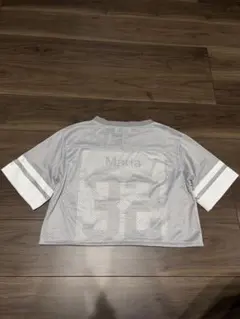 SILAS メッシュ クロップド丈　Tシャツ グレー　リメイクのサムネイル