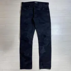 ディーゼル/イタリア製/ジャカードカモ×ビンテージ加工スリムブラックデニムパンツ