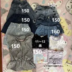 まとめ売り 女の子 スカート 夏服 ハーフパンツ Tシャツ