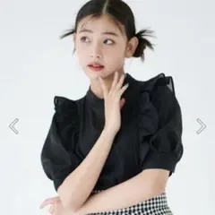 REDYAZEL オーガンジー黒ブラウス