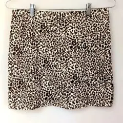 SHEIN ヒョウ柄 ミニタイトスカート L ストレッチ ウエストゴム