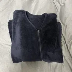 【UNIQLO】ダークネイビー ジップアップ フリースジャケット XL