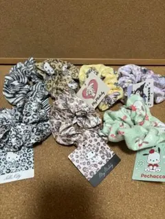 シュシュ 7個セット キティ マイメロ クロミ サンリオ