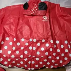 ミニーマウス水玉　かわいい　ポンチョ