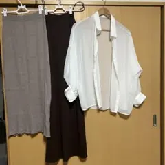 リブ編みタイトスカートなど3点セット