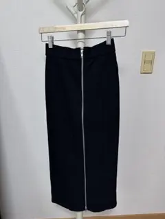 GU タイトスカート XS フロントジップナローロングスカート