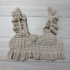 AYNI クロシェ編み ビスチェ ベージュ Sサイズのサムネイル