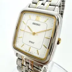 【新品電池】SEIKO SPIRIT スクエア コンビ 腕時計